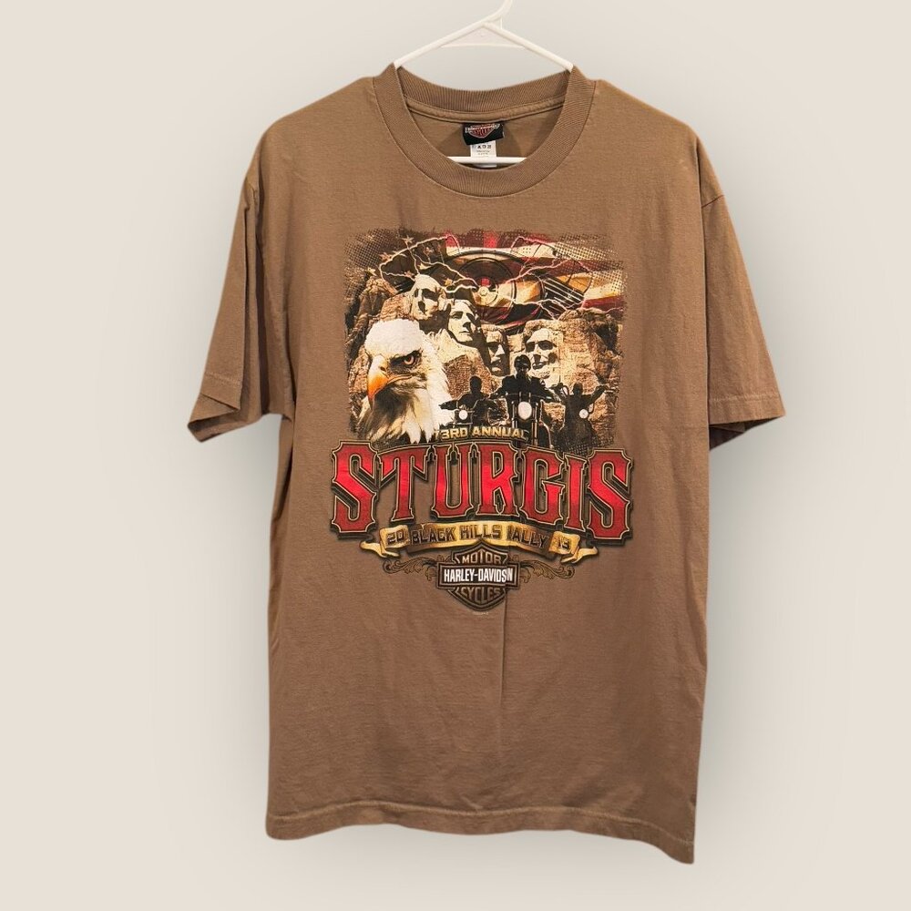 Harley-Davidson Sturgis 73rd Black Hills Rally Graphic T Shirt Mens Sz L 2013